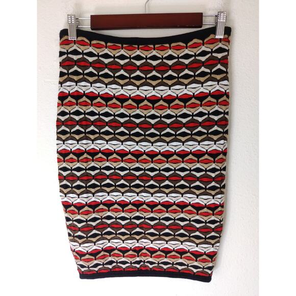 Bailey 44 Multicolor Geometric Print High Waisted Knit Pencil Skirt Size S - Picture 4 of 8
